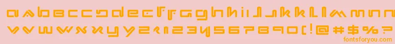 Xephyrtitle Font – Orange Fonts on Pink Background