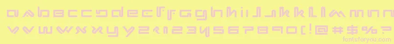 Xephyrtitle Font – Pink Fonts on Yellow Background