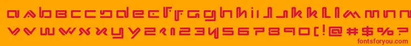 Xephyrtitle Font – Red Fonts on Orange Background