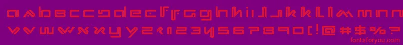 フォントXephyrtitle – 紫の背景に赤い文字