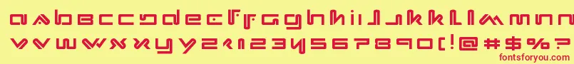 Xephyrtitle Font – Red Fonts on Yellow Background