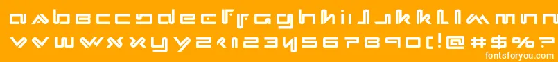Weitere Informationen zur Xephyrtitle-Schriftart Xephyrtitle-Schriftart – Weiße Schriften auf orangefarbenem Hintergrund