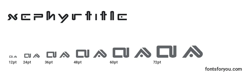 Xephyrtitle Font Sizes
