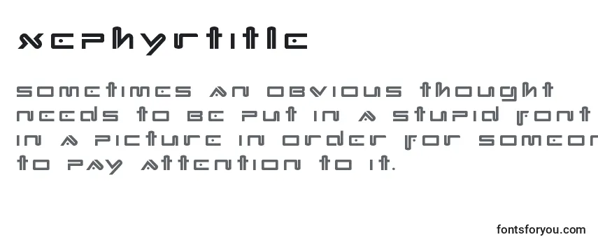 Обзор шрифта Xephyrtitle