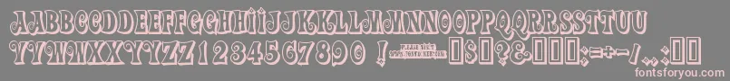 Actionisshaded Font – Pink Fonts on Gray Background