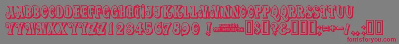 Actionisshaded Font – Red Fonts on Gray Background