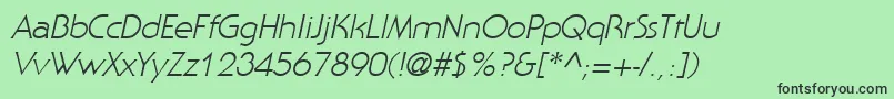 StaidItalic Font – Black Fonts on Green Background