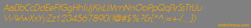 StaidItalic Font – Orange Fonts on Gray Background