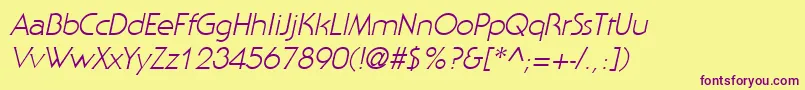 StaidItalic Font – Purple Fonts on Yellow Background