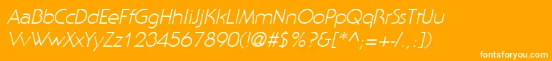 StaidItalic Font – White Fonts on Orange Background