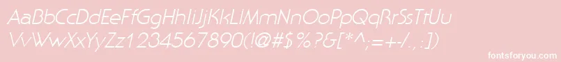 StaidItalic Font – White Fonts on Pink Background