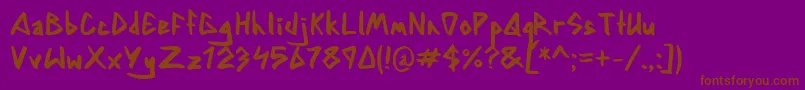 Dylancomic Font – Brown Fonts on Purple Background