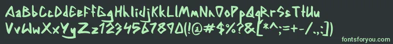 Dylancomic-fontti – vihreät fontit mustalla taustalla
