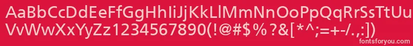 Freesettt Font – Pink Fonts on Red Background
