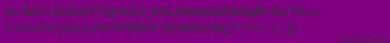 Trystanswritingcorrected Font – Black Fonts on Purple Background