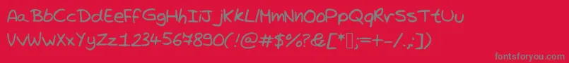 Trystanswritingcorrected Font – Gray Fonts on Red Background