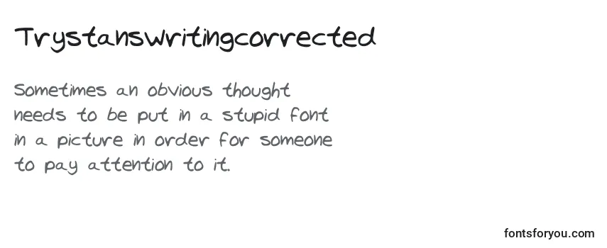 Trystanswritingcorrected Font