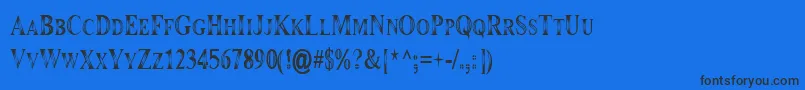 Maranallohigh Font – Black Fonts on Blue Background
