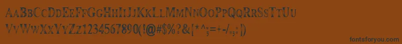 Maranallohigh Font – Black Fonts on Brown Background