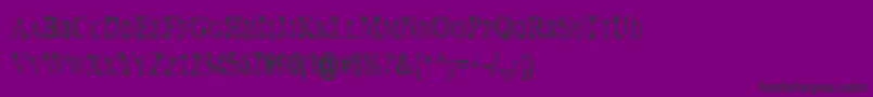 Maranallohigh-fontti – mustat fontit violetilla taustalla