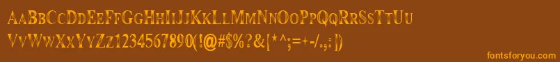 Maranallohigh Font – Orange Fonts on Brown Background