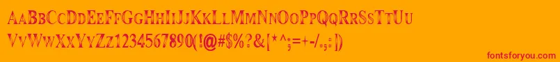Maranallohigh Font – Red Fonts on Orange Background