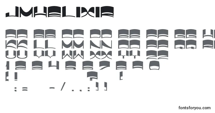 Schriftart JmhElixir – Alphabet, Zahlen, spezielle Symbole