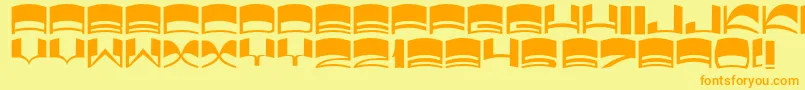 JmhElixir Font – Orange Fonts on Yellow Background