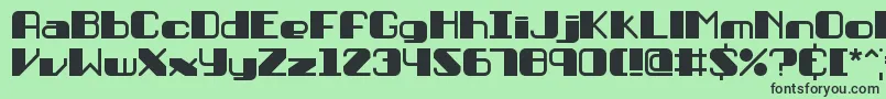 PersuasionBrk Font – Black Fonts on Green Background