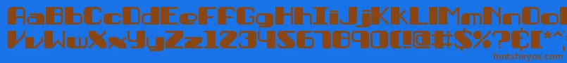 PersuasionBrk Font – Brown Fonts on Blue Background