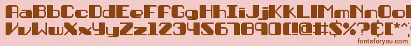 PersuasionBrk Font – Brown Fonts on Pink Background