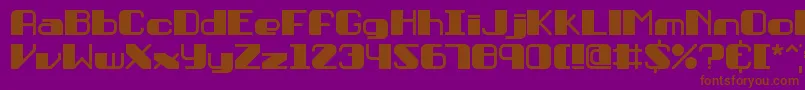 PersuasionBrk Font – Brown Fonts on Purple Background