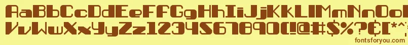 Weitere Informationen zur PersuasionBrk-Schriftart PersuasionBrk-Schriftart – Braune Schriften auf gelbem Hintergrund