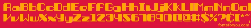 PersuasionBrk Font – Orange Fonts on Red Background
