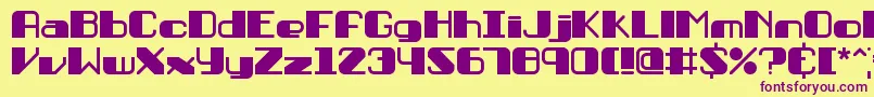 PersuasionBrk Font – Purple Fonts on Yellow Background