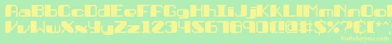 PersuasionBrk Font – Yellow Fonts on Green Background