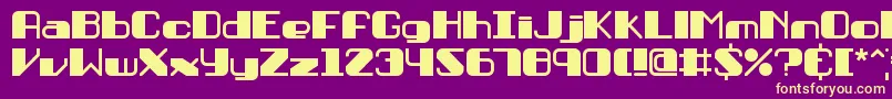 PersuasionBrk Font – Yellow Fonts on Purple Background