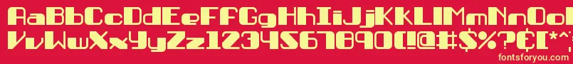 PersuasionBrk Font – Yellow Fonts on Red Background