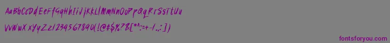 SukroRegular-Schriftart – Violette Schriften auf grauem Hintergrund