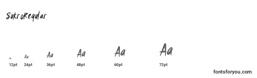 SukroRegular Font Sizes