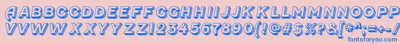 FenwickoldenRegular Font – Blue Fonts on Pink Background