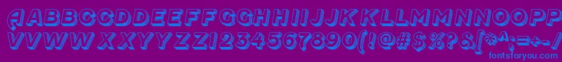 FenwickoldenRegular-Schriftart – Blaue Schriften auf violettem Hintergrund
