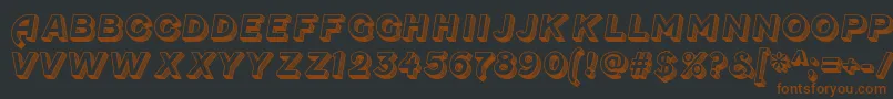 FenwickoldenRegular-fontti – ruskeat fontit mustalla taustalla