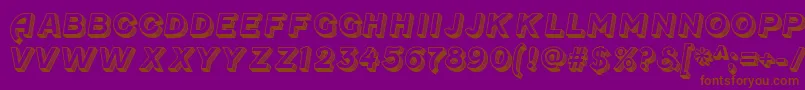 フォントFenwickoldenRegular – 紫色の背景に茶色のフォント