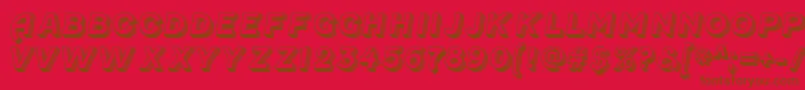 FenwickoldenRegular-fontti – ruskeat fontit punaisella taustalla
