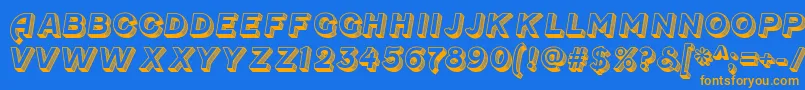 Шрифт FenwickoldenRegular – оранжевые шрифты на синем фоне