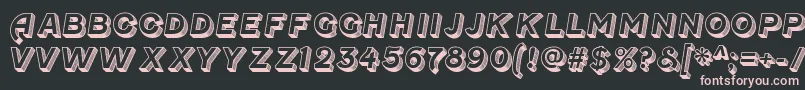 FenwickoldenRegular-fontti – vaaleanpunaiset fontit mustalla taustalla
