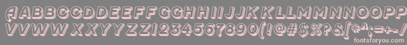 FenwickoldenRegular-fontti – vaaleanpunaiset fontit harmaalla taustalla