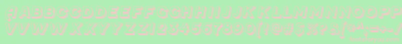 FenwickoldenRegular-fontti – vaaleanpunaiset fontit vihreällä taustalla