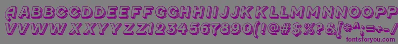 フォントFenwickoldenRegular – 紫色のフォント、灰色の背景